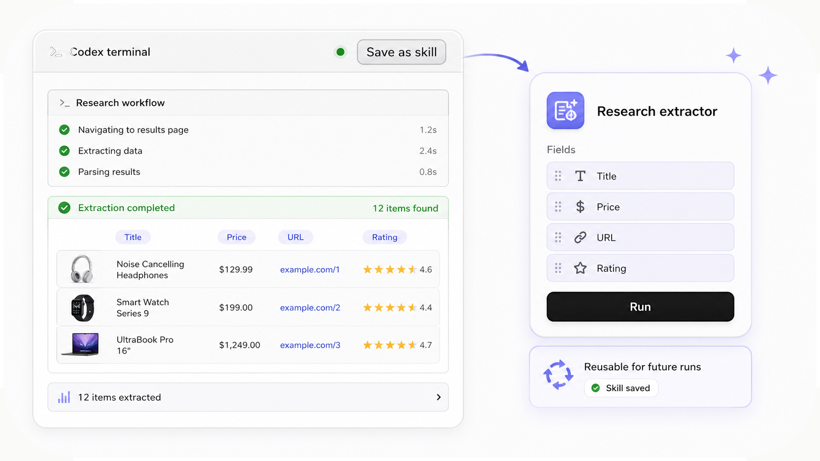 Ask AI to do the work workflow preview